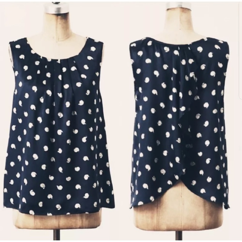 Navy Anthropologie snail shirt